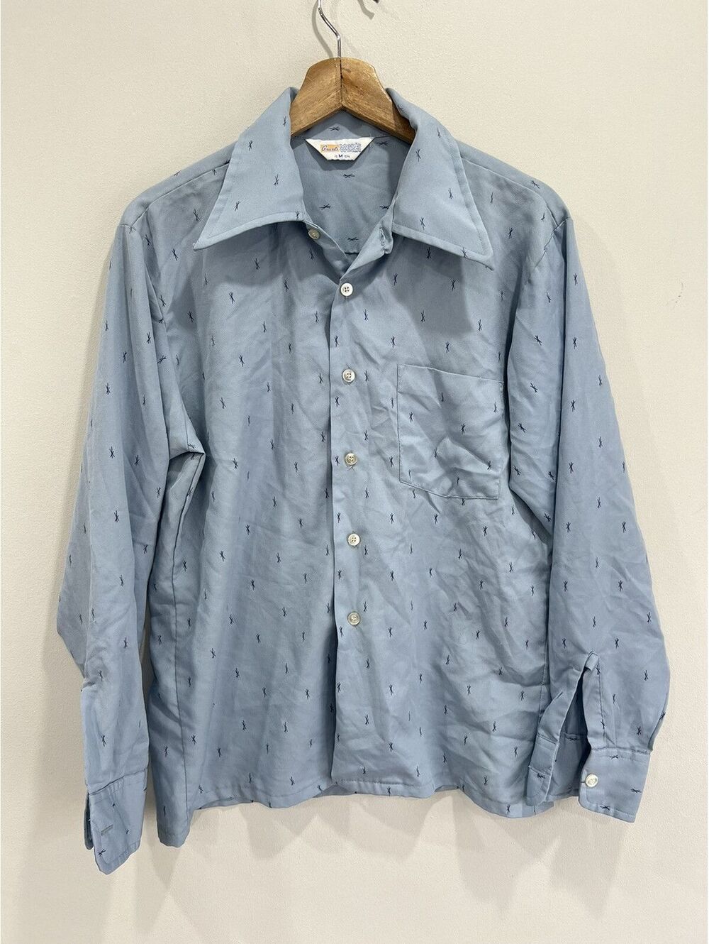 Vintage 70s 80s Grants Mens Wear Button Up Shirt